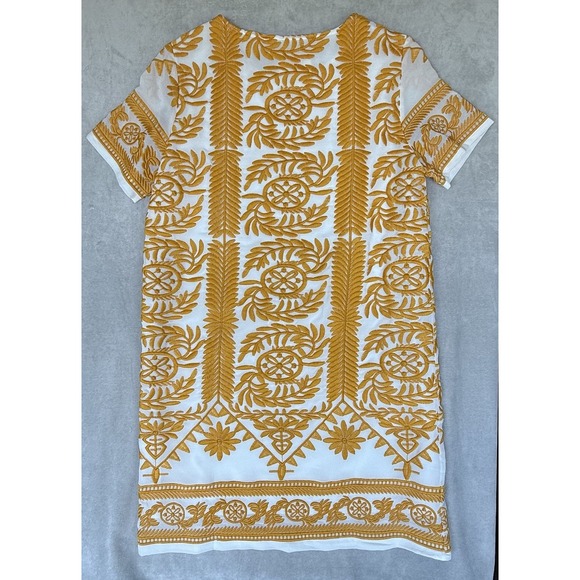 all:row Dress Womens Small Yellow Embroidered Sundress Clean Girl Coquette Boho - Picture 9 of 9